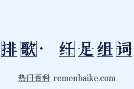 排歌·纤足组词是什么意思的图片